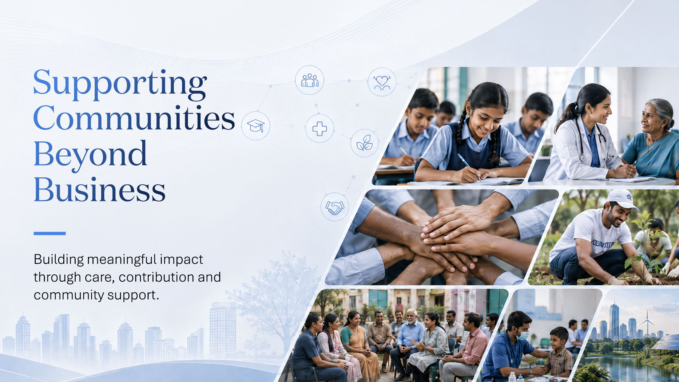 Supporting communities through education, healthcare, volunteering, environmental care and social development initiatives.